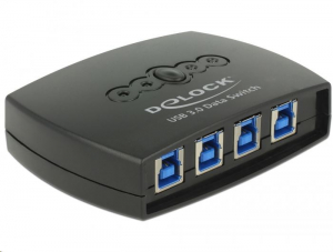 Delock USB 3.0 4 portos Switch fekete